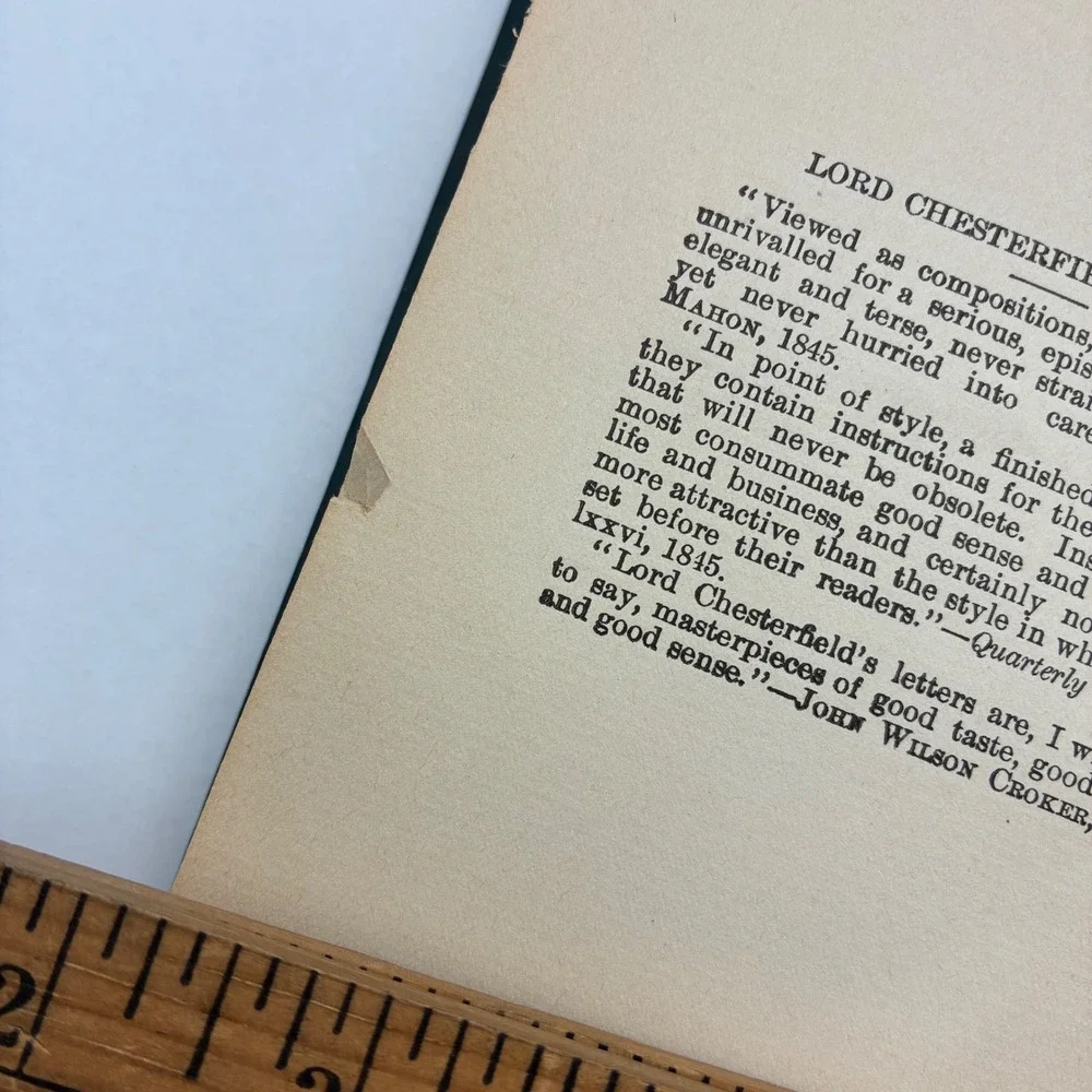 Lord Chesterfield Letters Sentences and Maxims 1899 Henry Altemus Antique Book